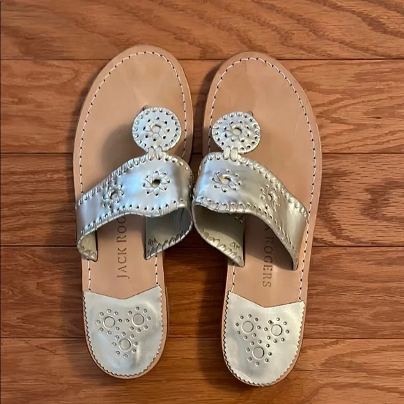 Jack Rogers Gold Sandals - Picture 2 of 4